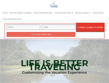 Tablet Screenshot of lifeisbettertraveling.com